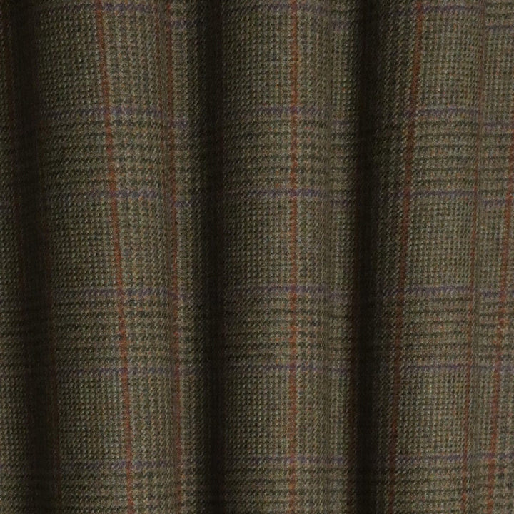 Abraham Moon Green & Orange Check Fabric