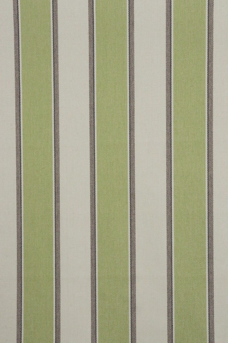 Danbury Herringbone Green Stripe FR Fabric