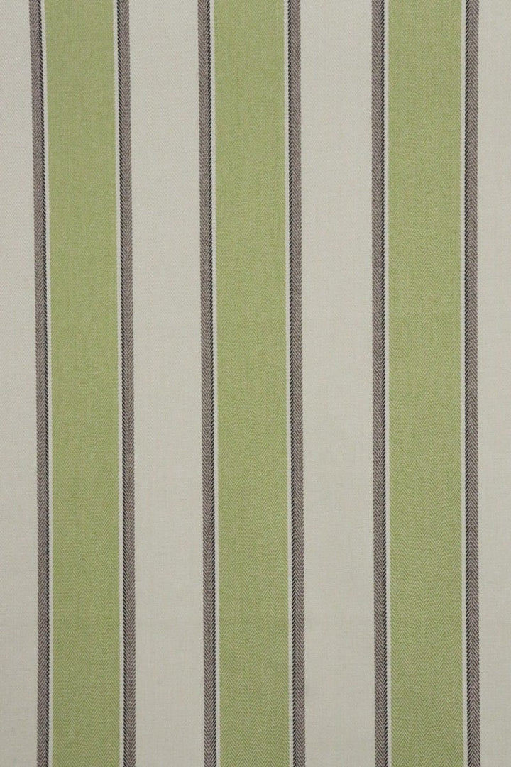 Danbury Herringbone Green Stripe FR Fabric