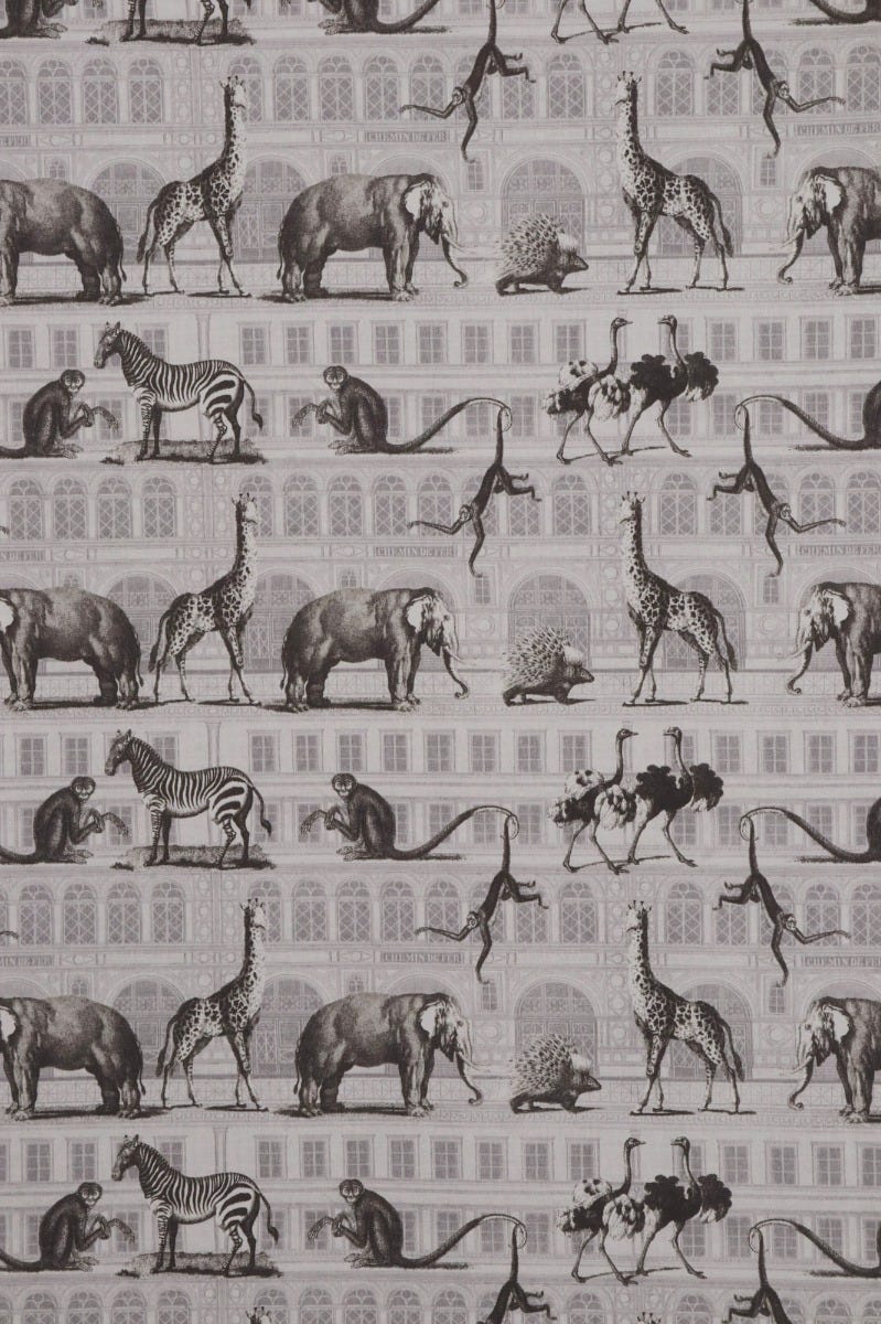 Menagerie Grey Fabric