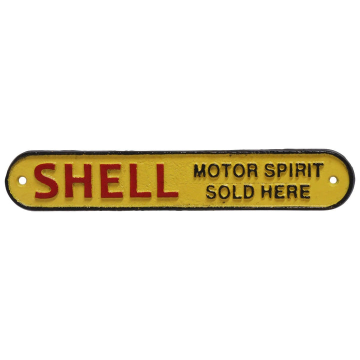 Shell Motor Spirit Cast Iron Wall Sign