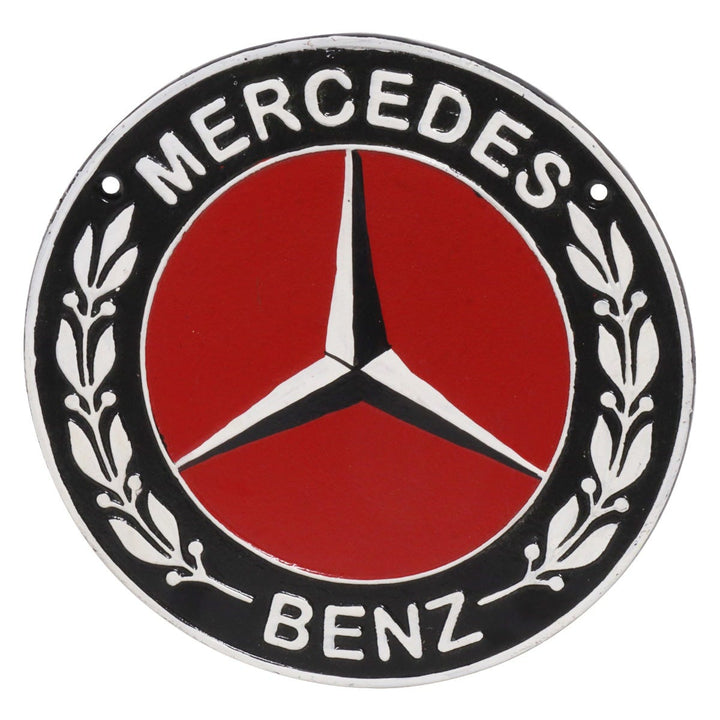 Mercedes Benz Cast Iron Wall Sign