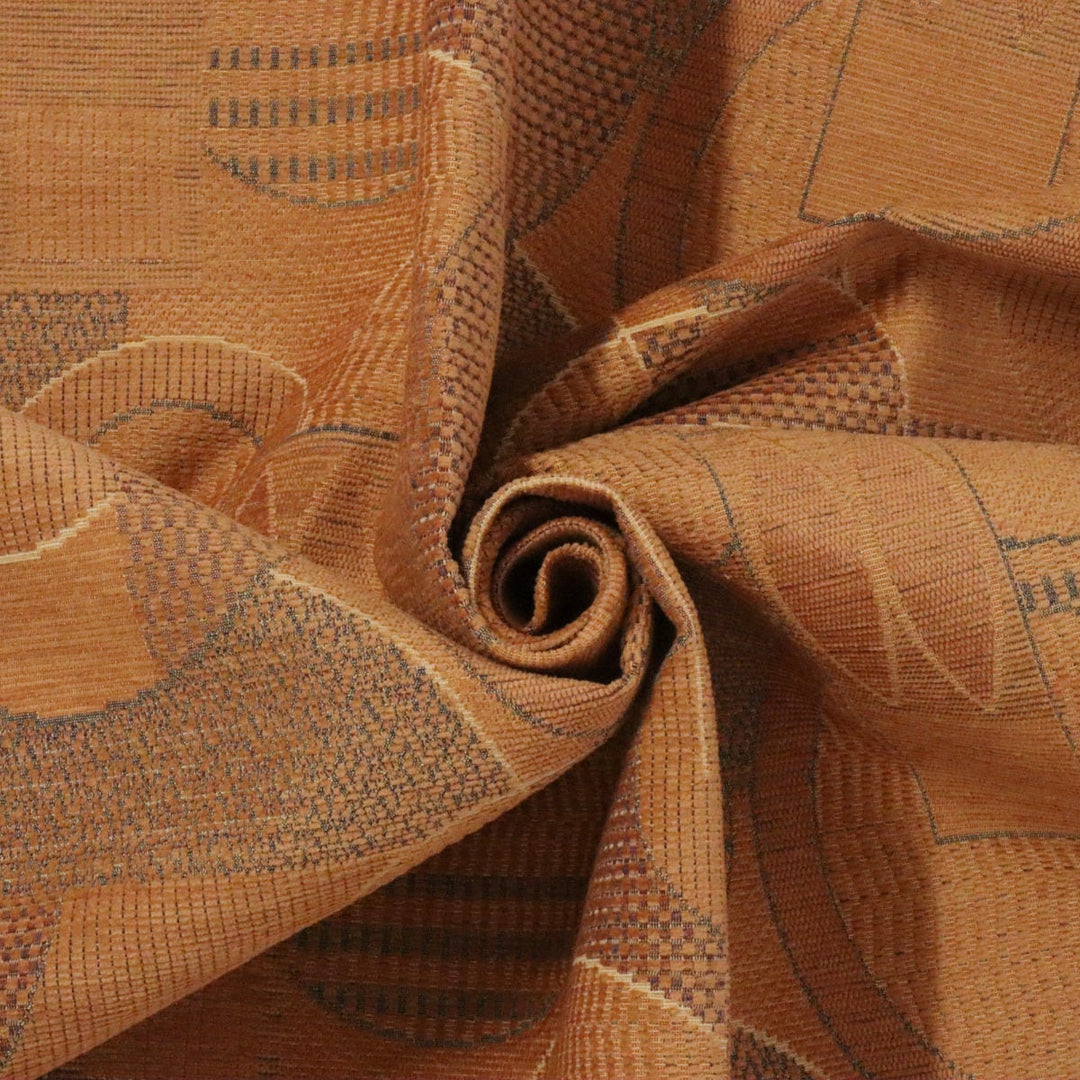 Clearance Abstract Farrago FR Fabric Apricot