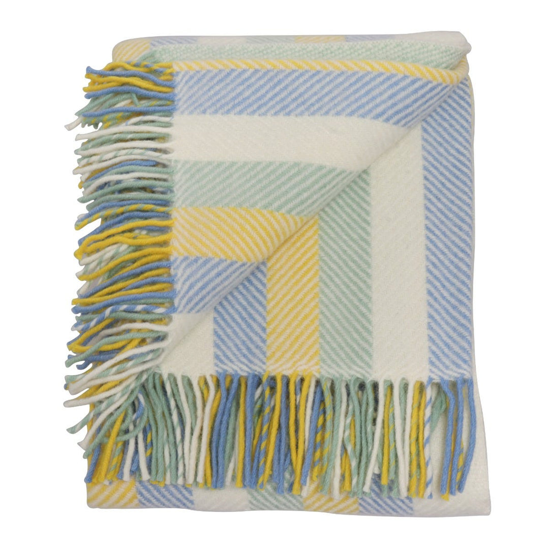 Tweedmill Herringbone Wool Throw Summer Stripe