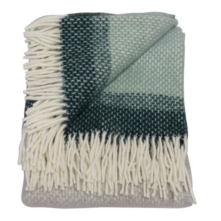 Tweedmill Ombre Wool Throw Sea Green