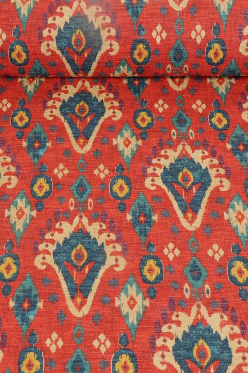 ILIV Boho Rouge Ikat Fabric