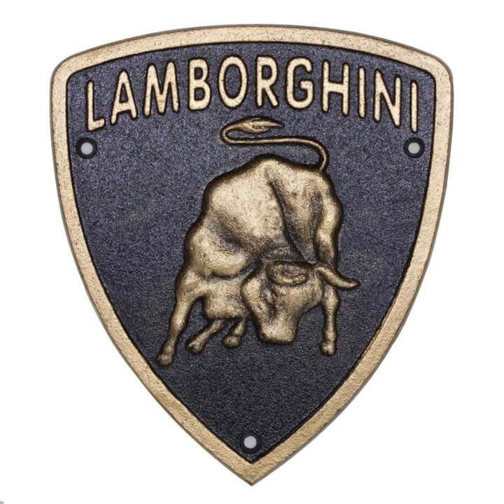 Lamborghini Super Car Logo Cast Iron Wall Sign