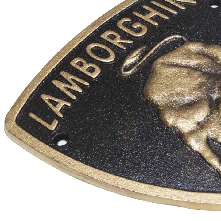 Lamborghini Super Car Logo Cast Iron Wall Sign