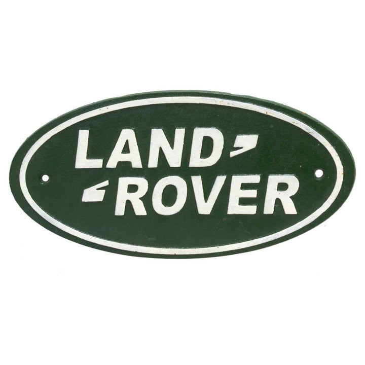 Land Rover Cast Iron Oval Wall Sign Large