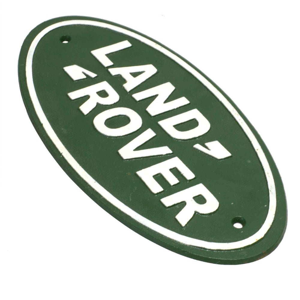 Land Rover Cast Iron Oval Wall Sign Large