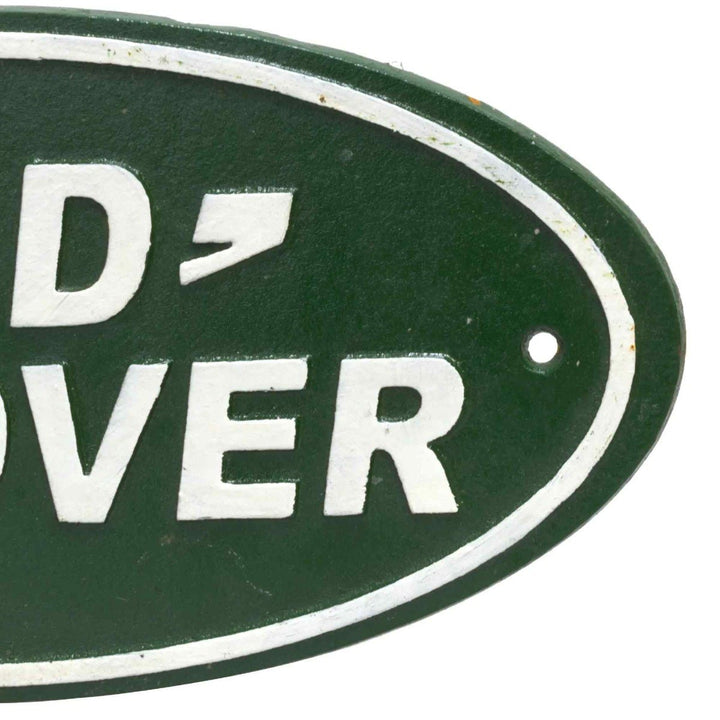 Land Rover Cast Iron Oval Wall Sign Large