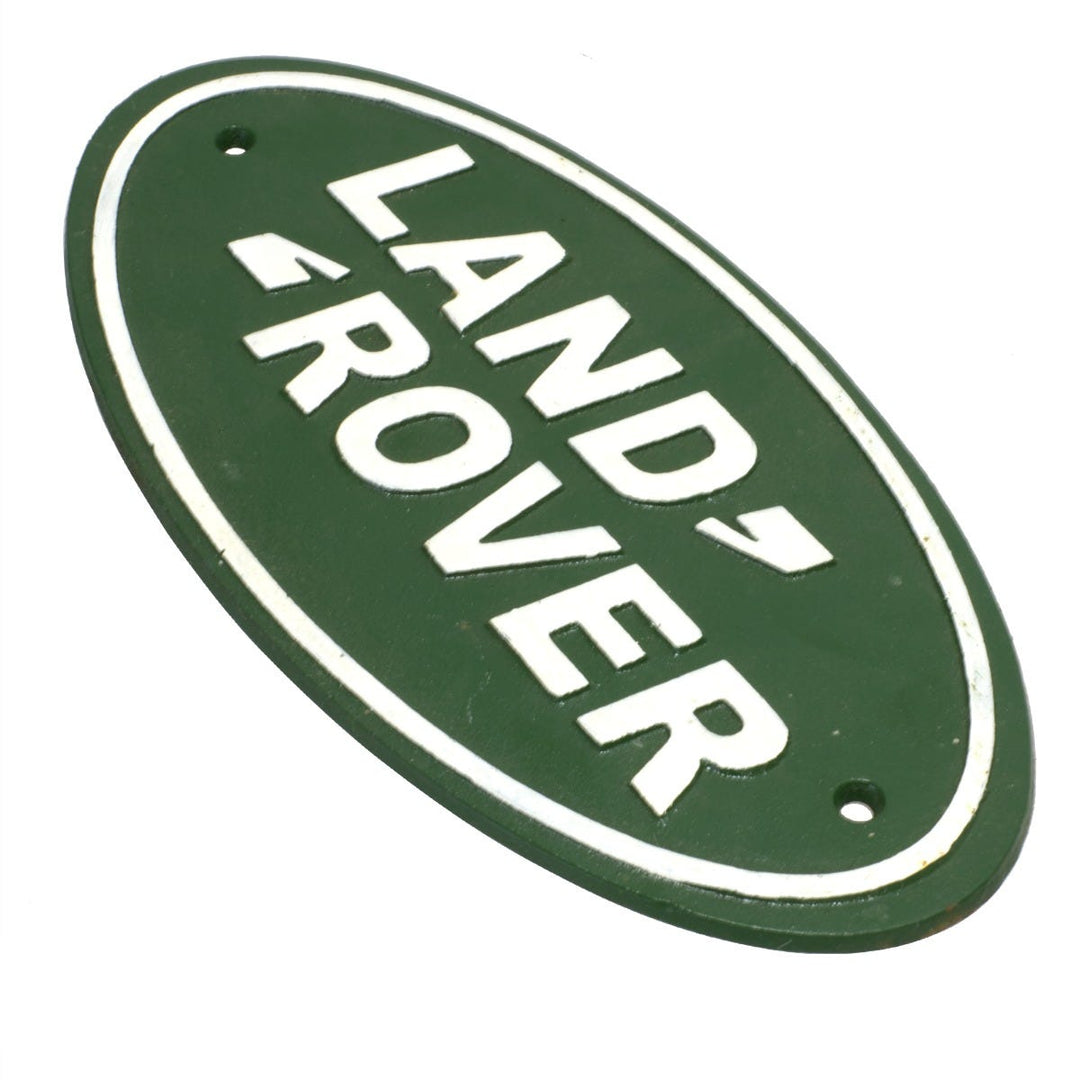 Land Rover Cast Iron Oval Wall Sign Small