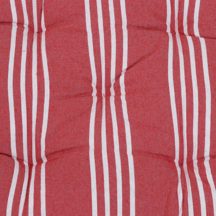 March Stripe Red & White Floor Cushion