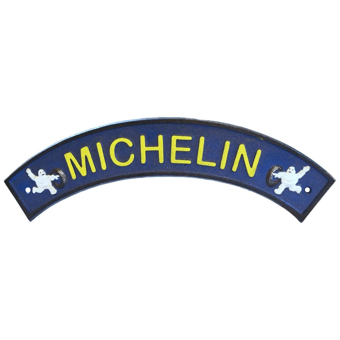 Michelin Tyres Curved Cast Iron Wall Sign