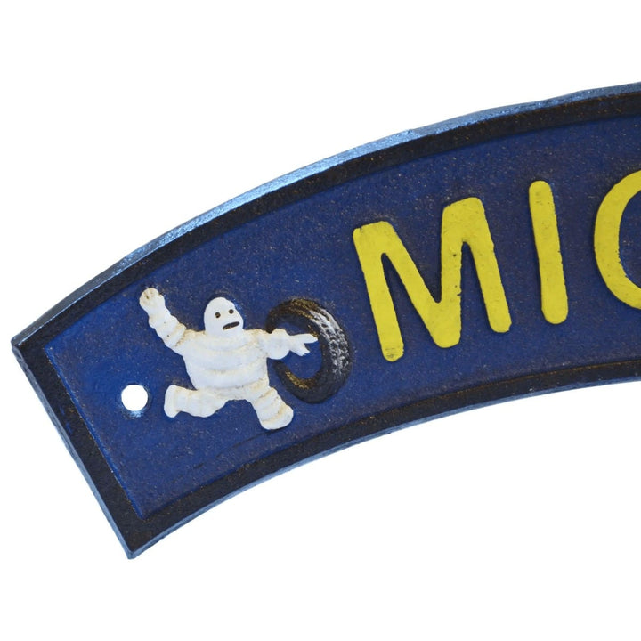 Michelin Tyres Curved Cast Iron Wall Sign