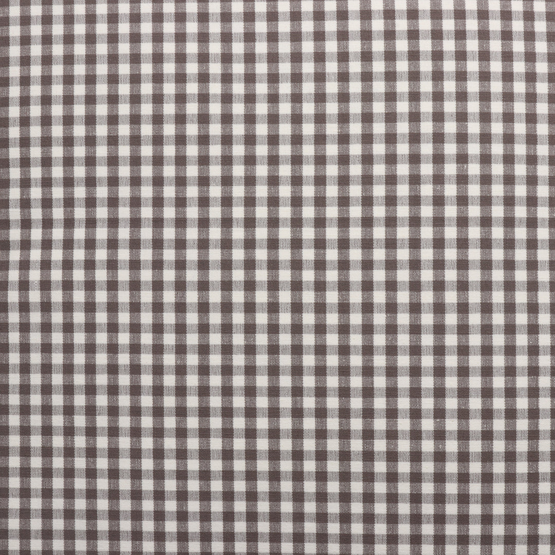 Micro Gingham Check Brown Cushion Cover