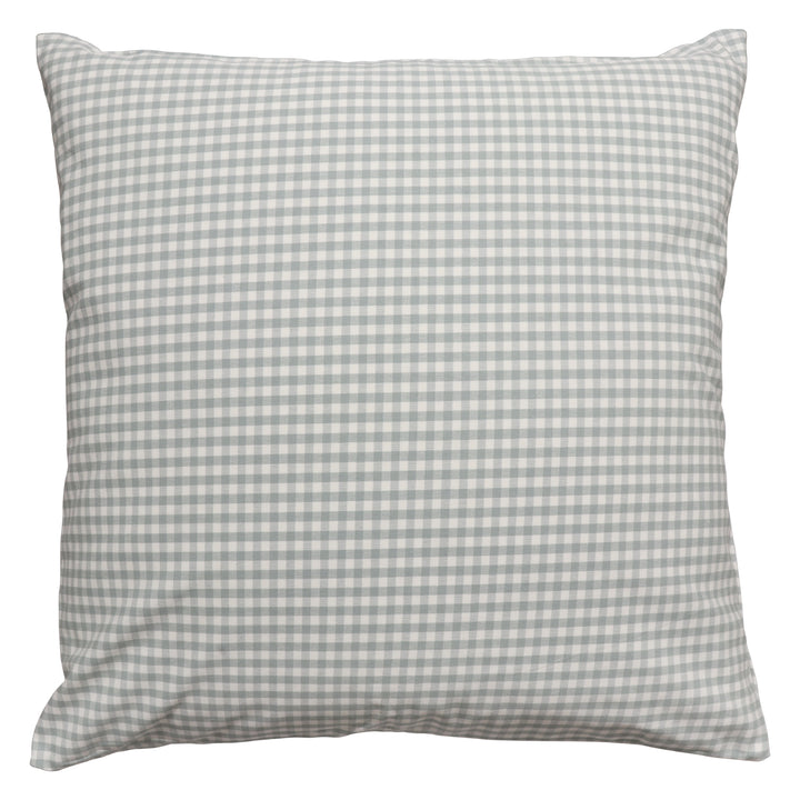 Micro Gingham Check Duck Egg Cushion Cover