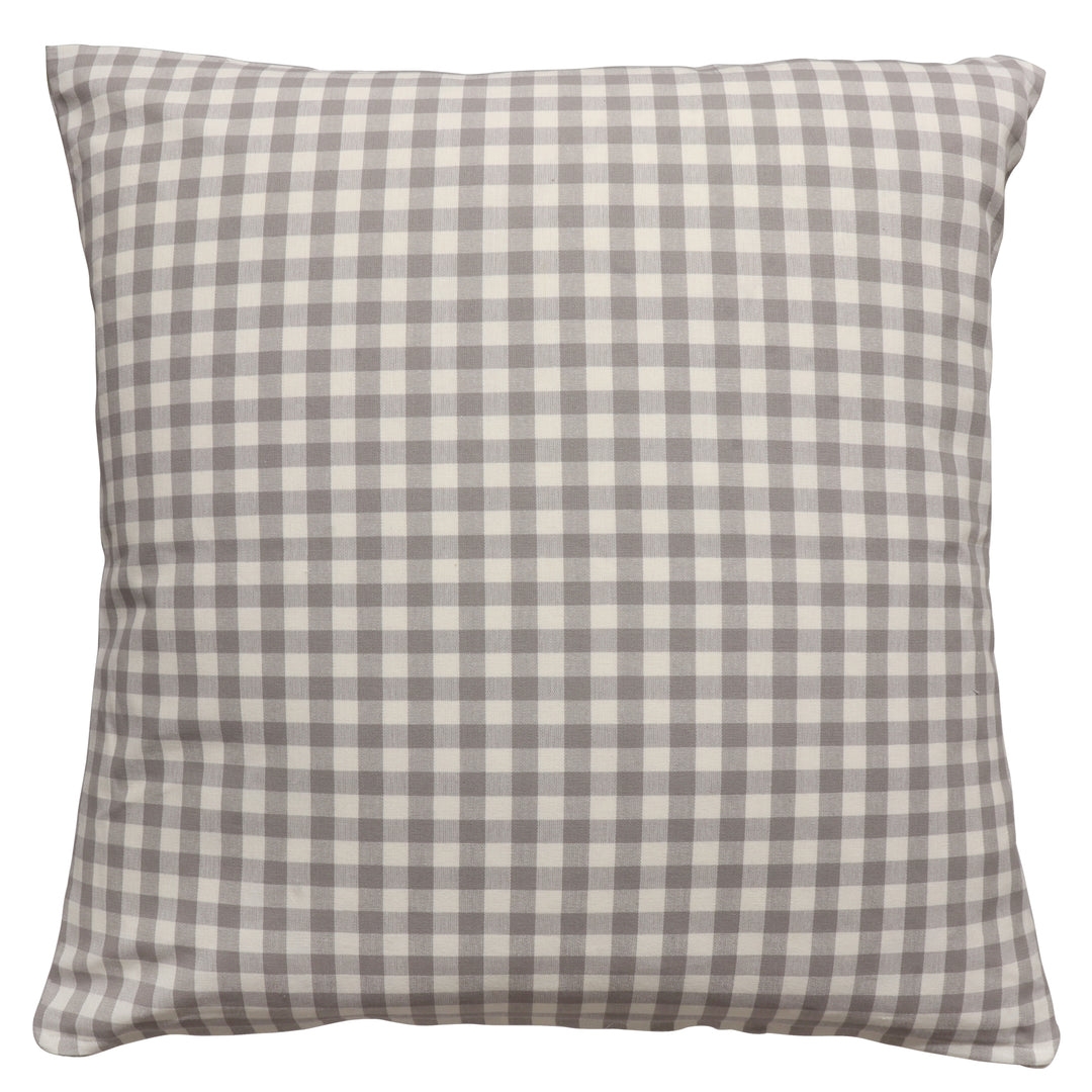 Gingham Check Grey Cushion Cover