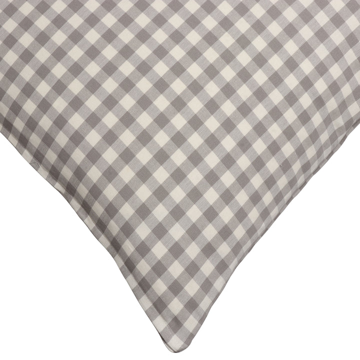 Gingham Check Grey Cushion Cover