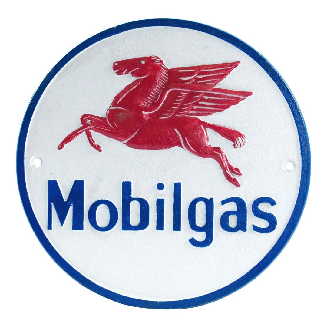 Mobilgas Cast Iron Wall Sign