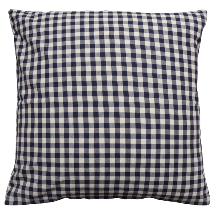 Gingham Check Navy Cushion Cover