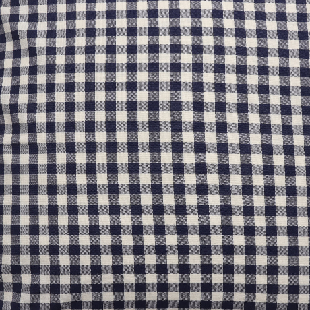 Gingham Check Navy Cushion Cover