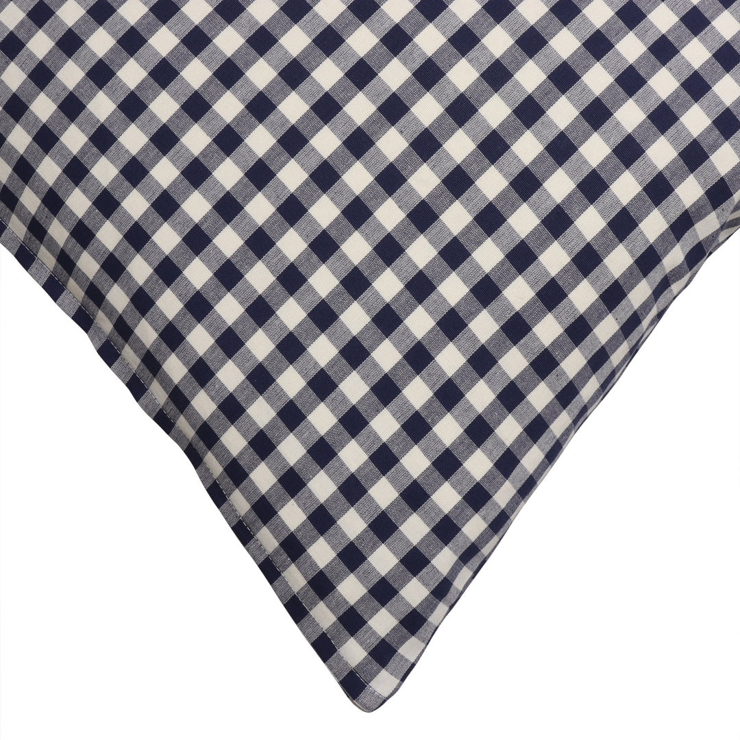 Gingham Check Navy Cushion Cover