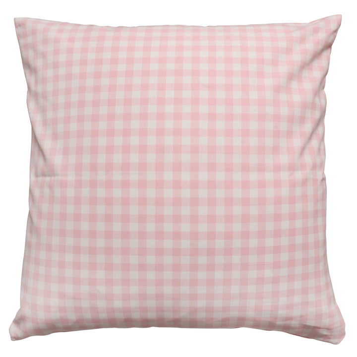 Gingham Check Pink Cushion Cover