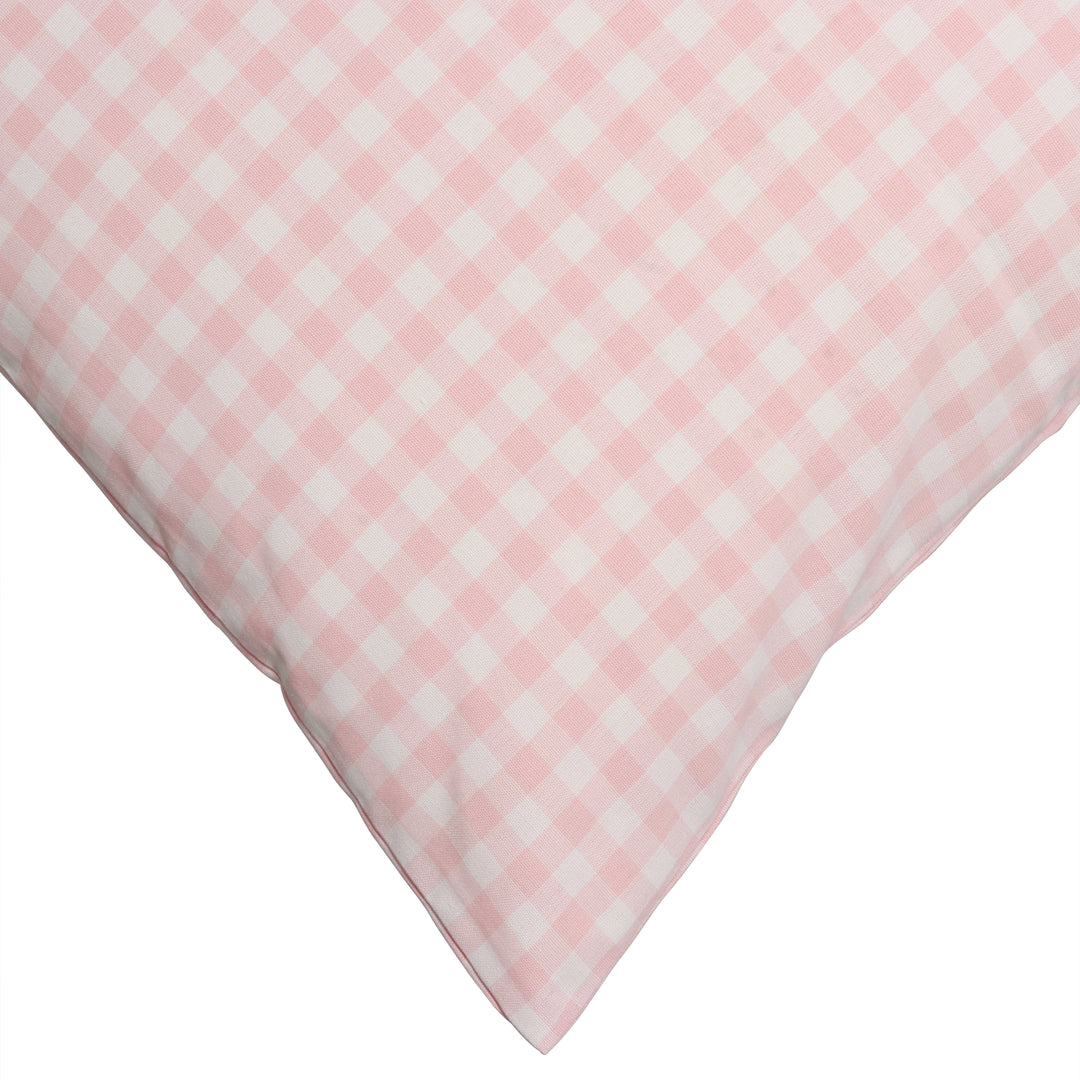 Gingham Check Pink Cushion Cover