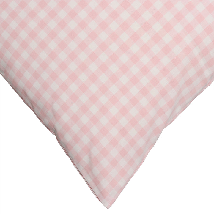 Gingham Check Pink Cushion Cover