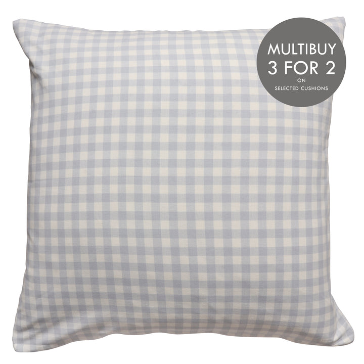 Gingham Check Blue Cushion Cover