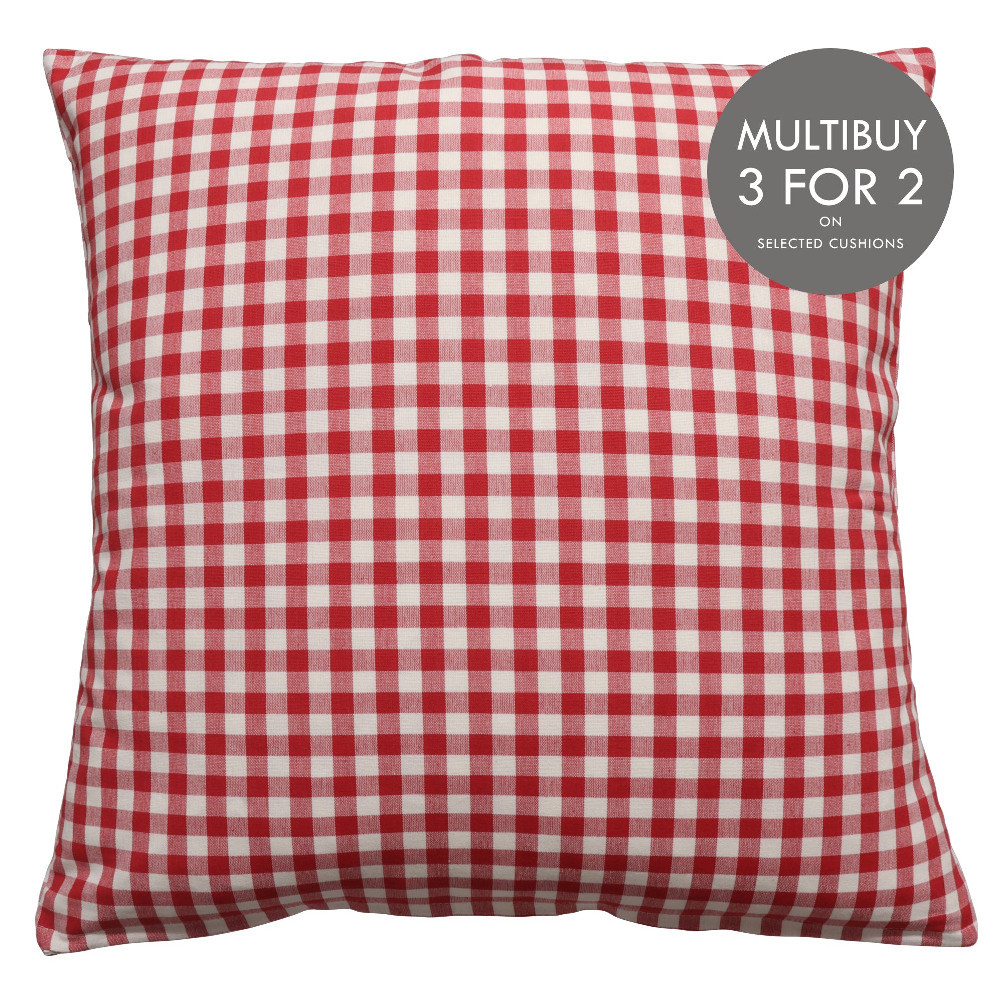 Gingham Check Red Cushion Cover Foy Co Interiors