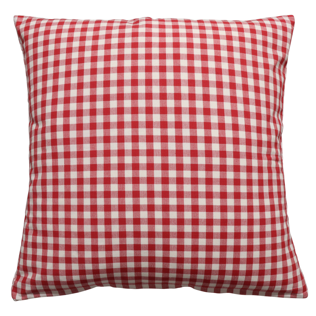 Gingham Check Red Cushion Cover