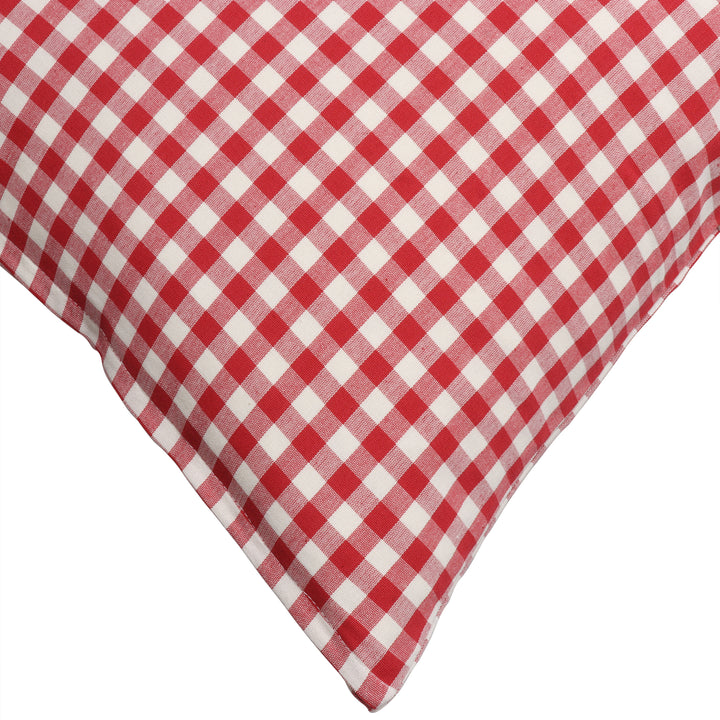 Gingham Check Red Cushion Cover