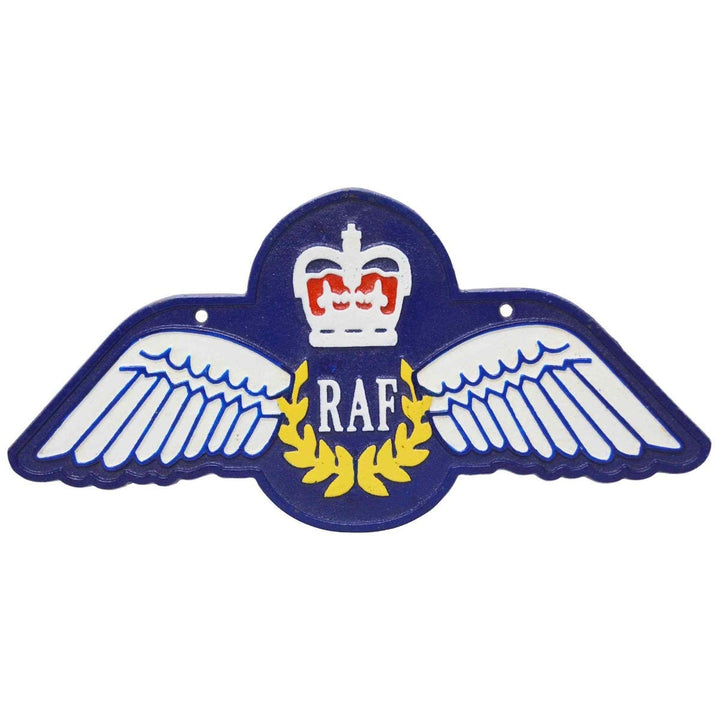 RAF Wings Vintage Cast Iron Wall Sign