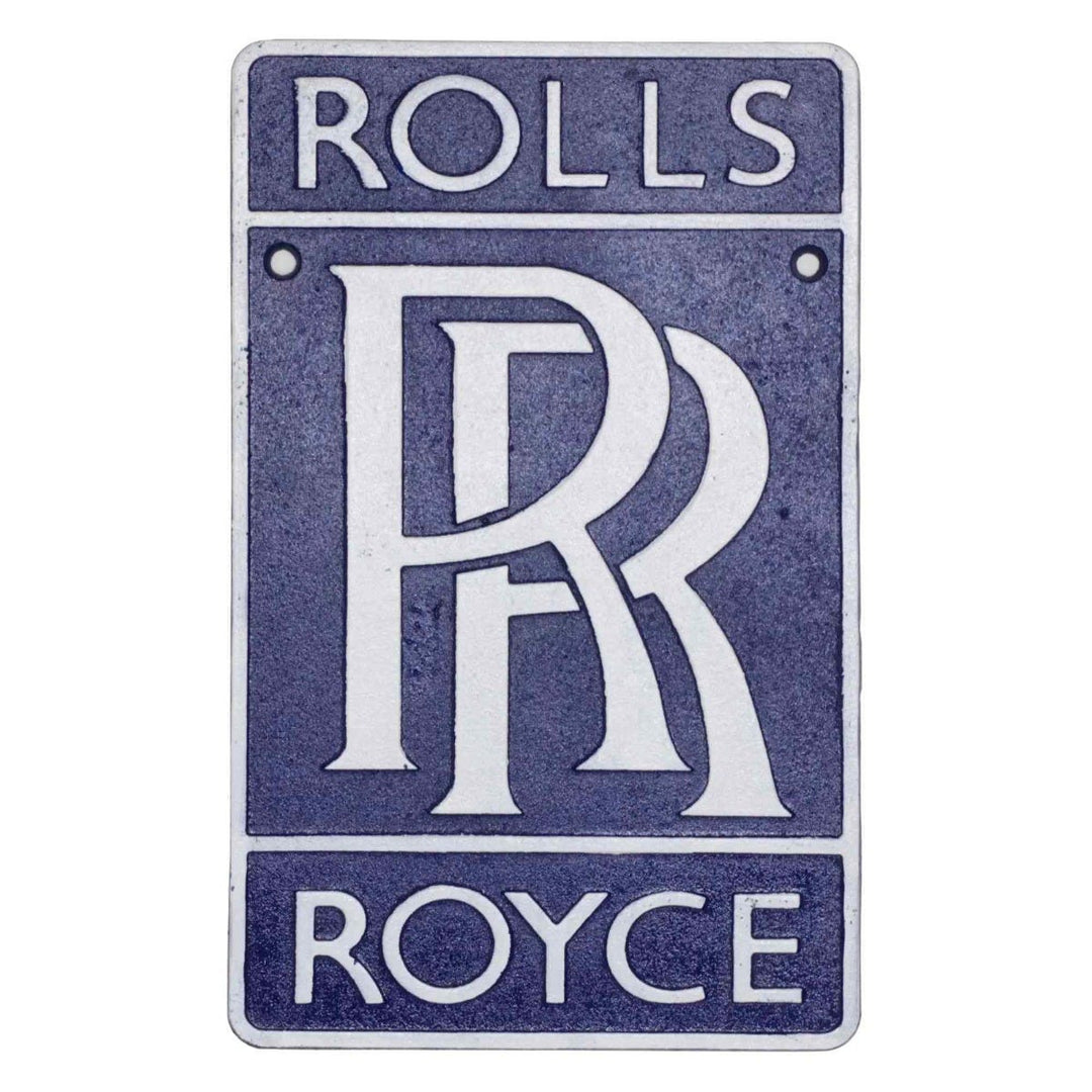 Rolls Royce Vintage Cast Iron Wall Sign
