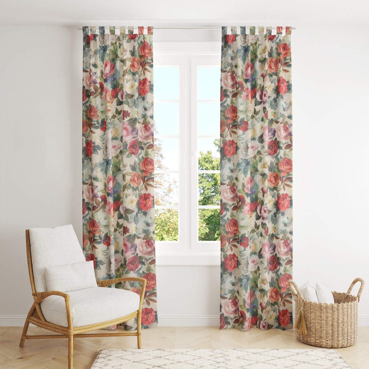 Rose Meadow Floral Double Width Fabric