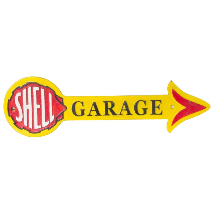 Shell Garage Arrow Cast Iron Wall Sign