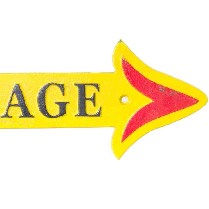 Shell Garage Arrow Cast Iron Wall Sign