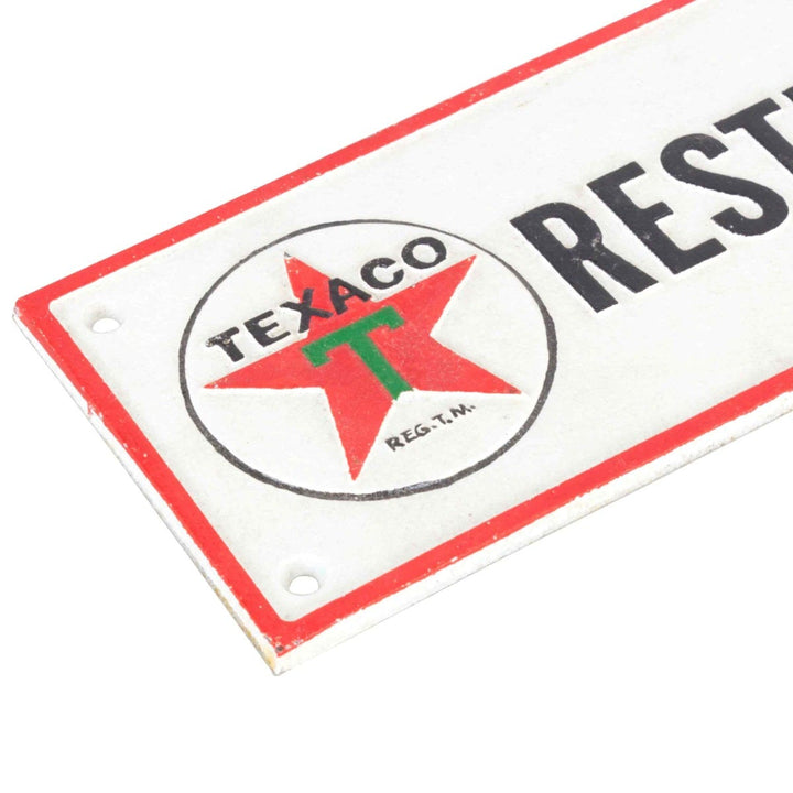 Texaco Restroom Cast Iron Wall Sign