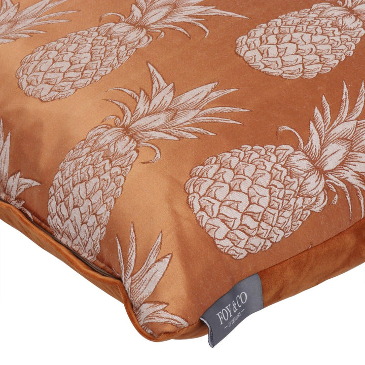 Tiki Pineapple Burnt Orange Cushion